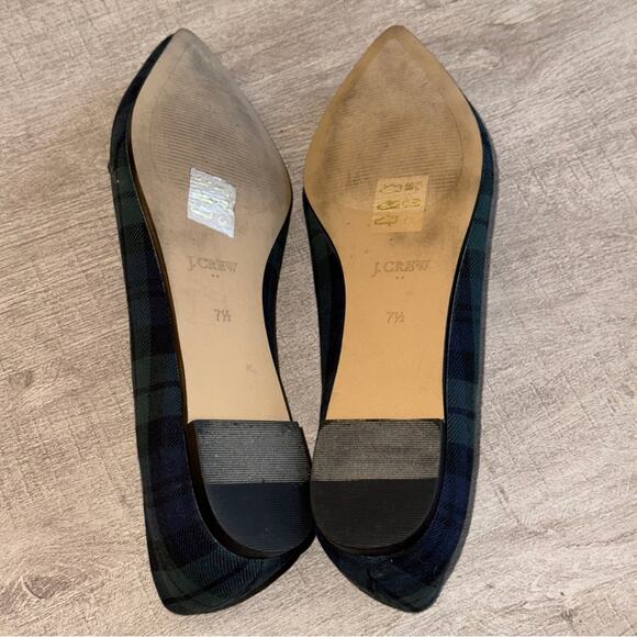 J. Crew Black Watch Plaid Tartan Pointed-Toe Bow Ballet Flats
Size 7.5 - Picture 2 of 5